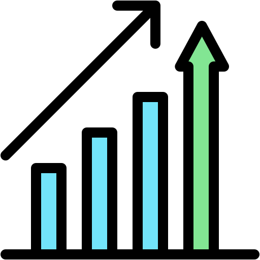 Chart Generic color lineal-color icon