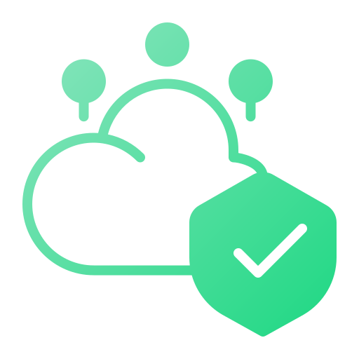 Cloud security Generic gradient fill icon
