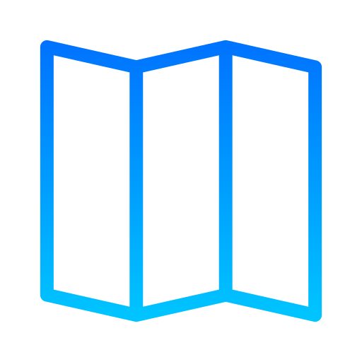carta geografica Generic gradient outline icona