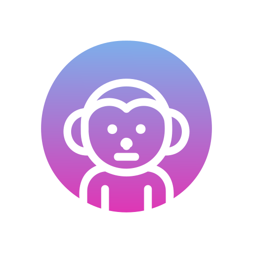 원숭이 Generic gradient fill icon