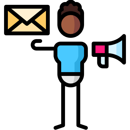 Email Puppet Characters Lineal Color icon