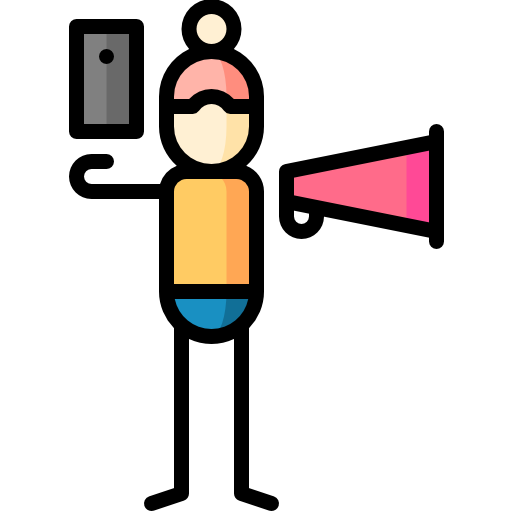 handy, mobiltelefon Puppet Characters Lineal Color icon