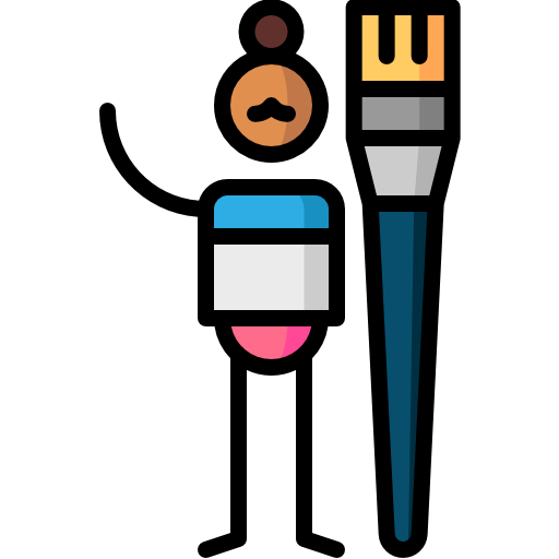 designer Puppet Characters Lineal Color icon