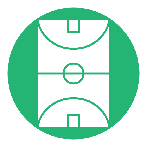 cancha de baloncesto Generic color fill icono