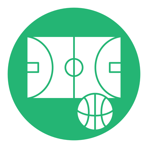 Basketball field Generic color fill icon