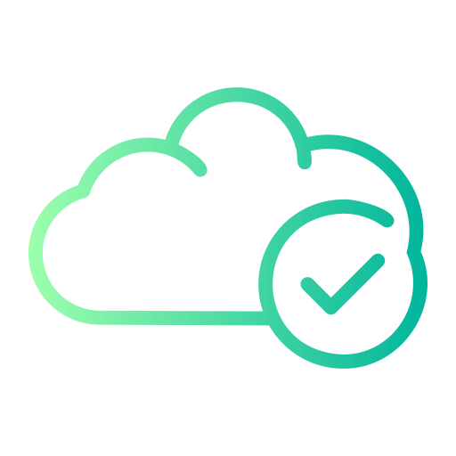 cloud computing Generic gradient outline Icône