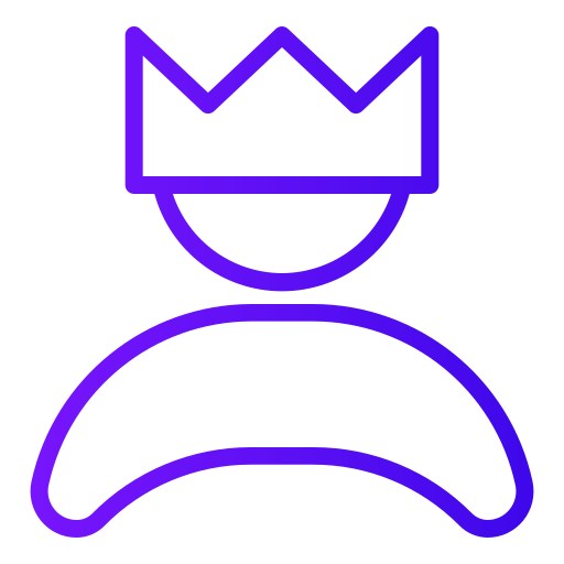 koning Generic gradient outline icoon