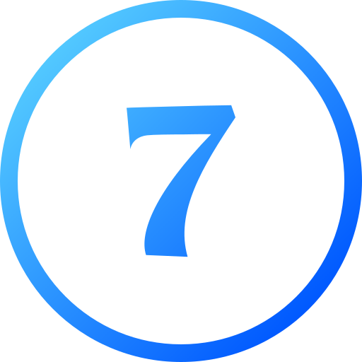 숫자 7 Generic gradient fill icon