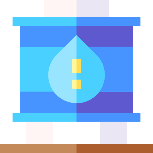 Water tank Basic Straight Flat icon