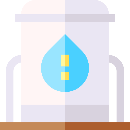réservoir d'eau Basic Straight Flat Icône