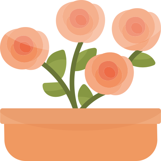 vaso di fiori Generic color fill icona
