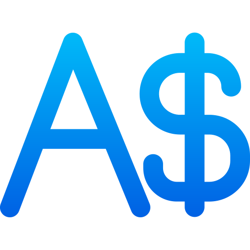 dolar australijski Generic gradient outline ikona