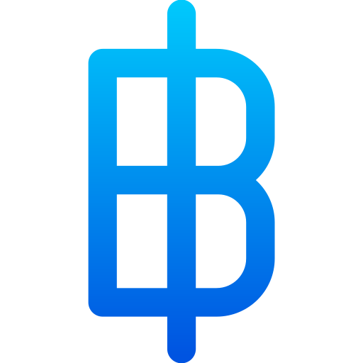 Baht Generic gradient outline icon