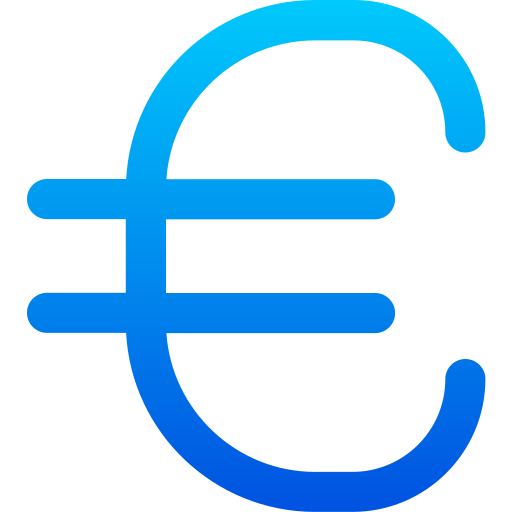 euro Generic gradient outline ikona