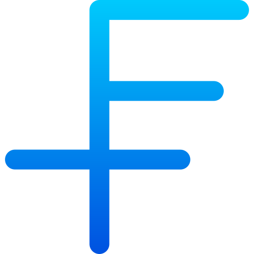 швейцарский франк Generic gradient outline иконка