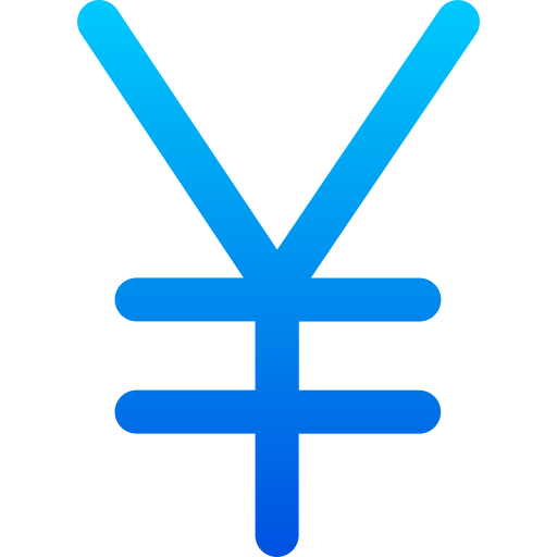 yen Generic gradient outline icoon