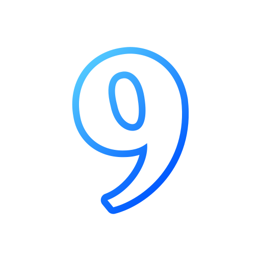 9番 Generic gradient outline icon