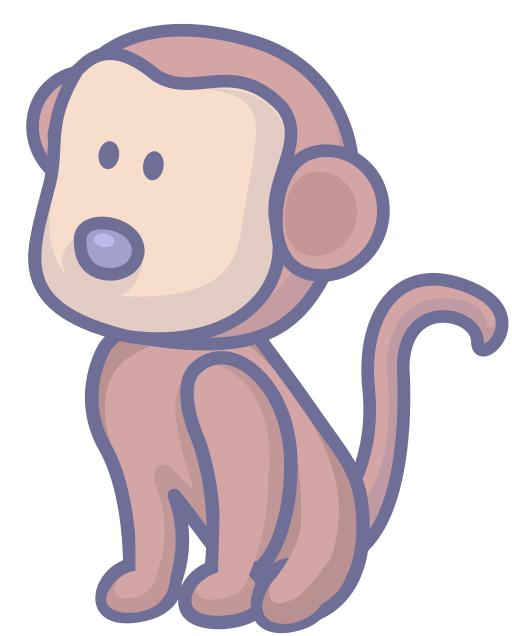 Cartoon monkey Generic color lineal-color icon