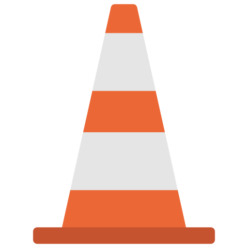 Traffic cone Juicy Fish Flat icon