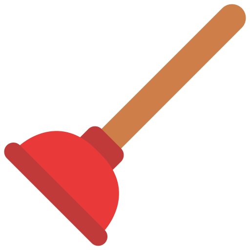 Plunger tool Juicy Fish Flat icon