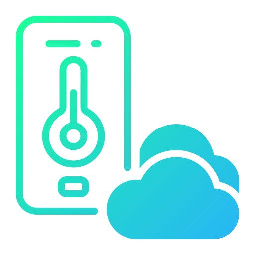 aplicación del tiempo Generic gradient fill icono