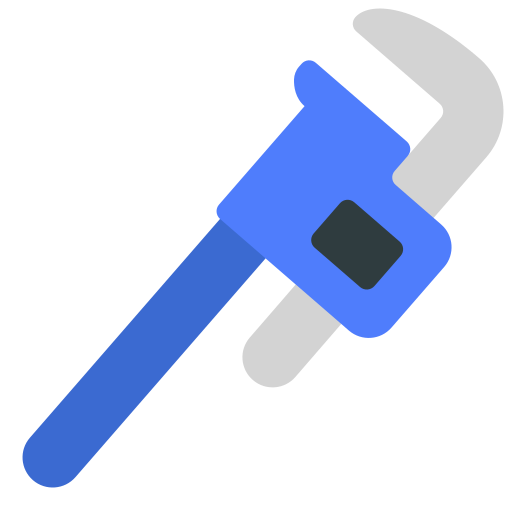 Pipe wrench Juicy Fish Flat icon