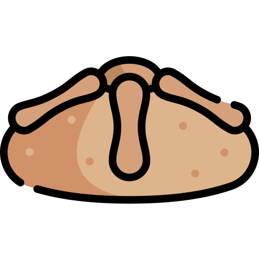 brood van de doden Kawaii Lineal color icoon