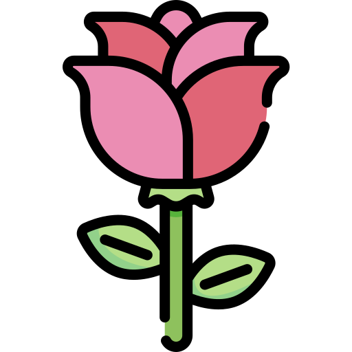 Rose Kawaii Lineal color icon