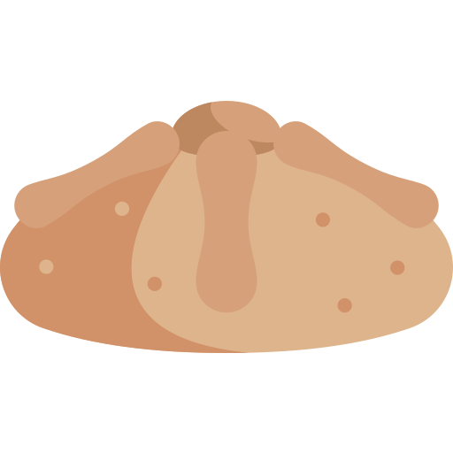 Хлеб мертвецов Kawaii Flat иконка