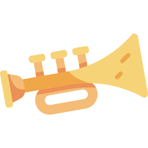 trompete Kawaii Flat Ícone