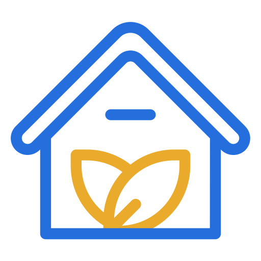 Eco house Generic color outline icon
