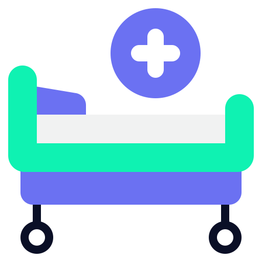 Łóżko medyczne Generic color fill ikona