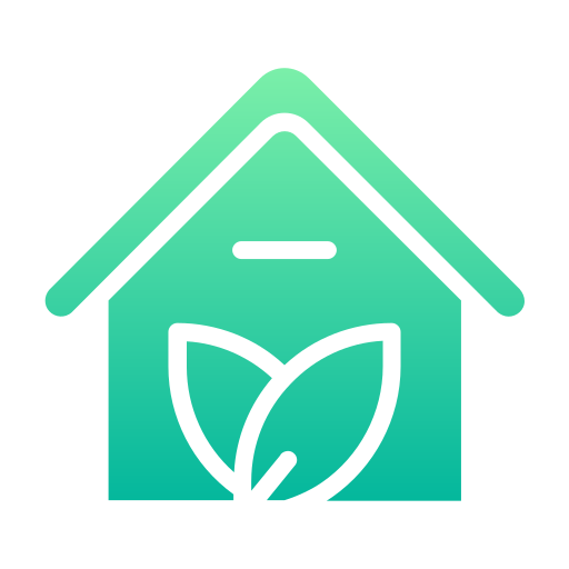 ekologiczny dom Generic gradient fill ikona