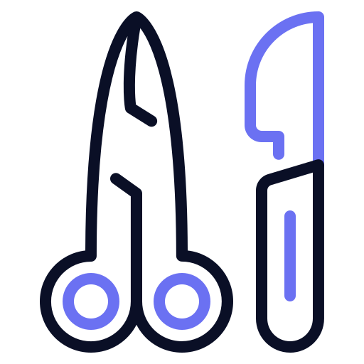 Хирургический нож Generic color outline иконка