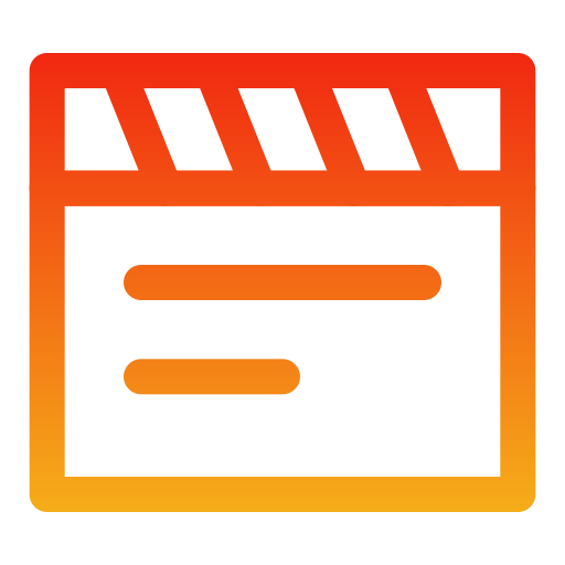 filmklapper Generic gradient outline icoon