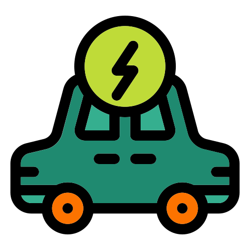 電気自動車の充電 Generic color lineal-color icon