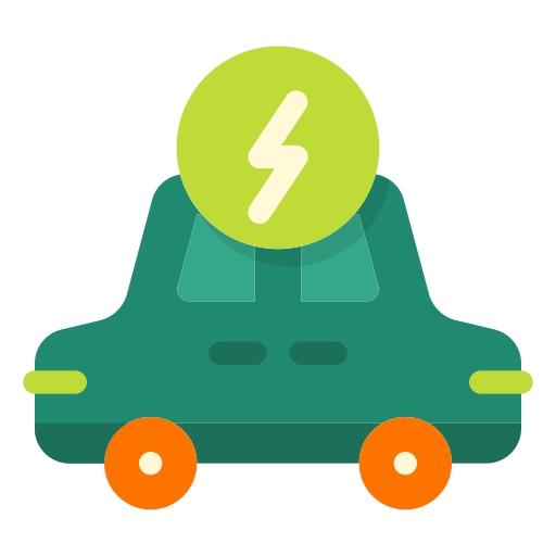 Electric car charging Generic color fill icon