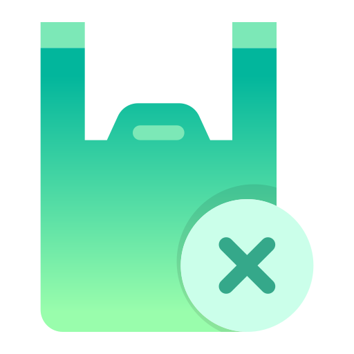 No plastic bags Generic gradient fill icon