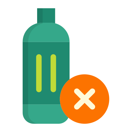 No plastic bottles Generic color fill icon
