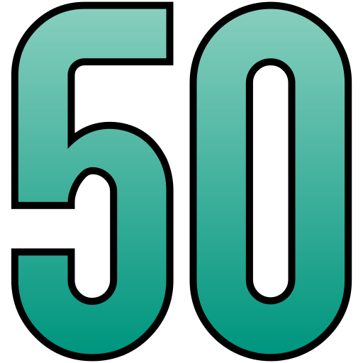 cincuenta Generic gradient lineal-color icono