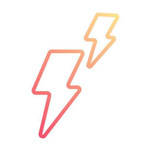 Lightning Generic gradient outline icon