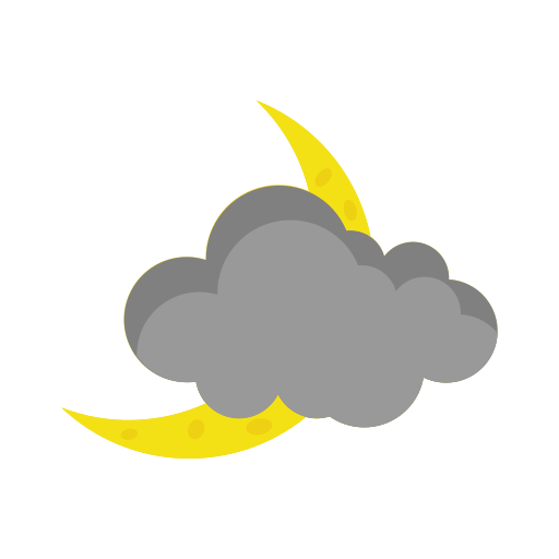 Cloudy night Generic color fill icon