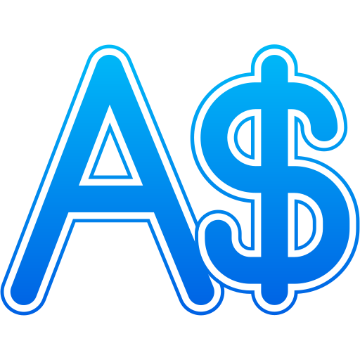 dolar australijski Generic gradient fill ikona