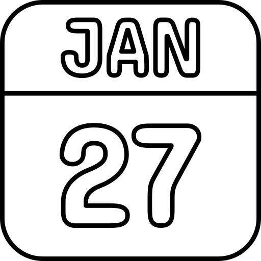 스물 일곱 Generic black outline icon