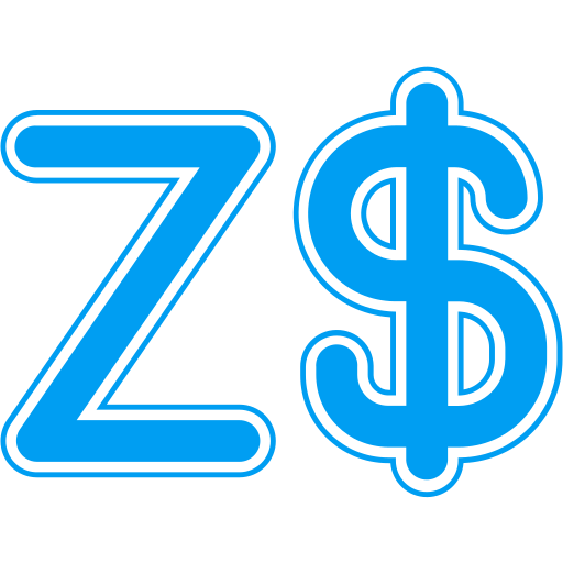moneta dolar zimbabwe Generic color fill ikona