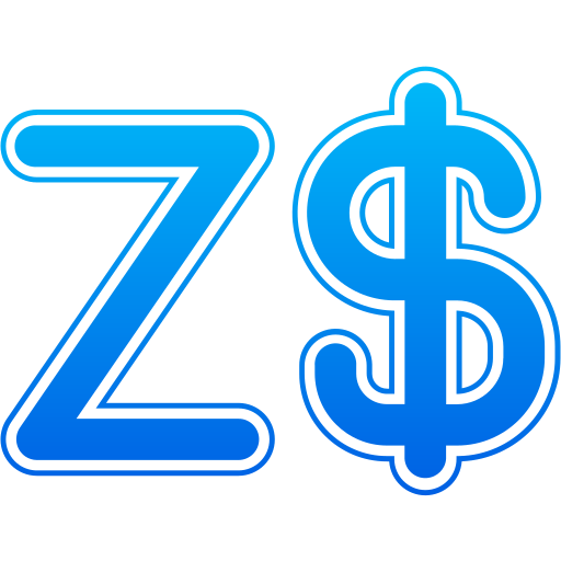 moneta dolar zimbabwe Generic gradient fill ikona
