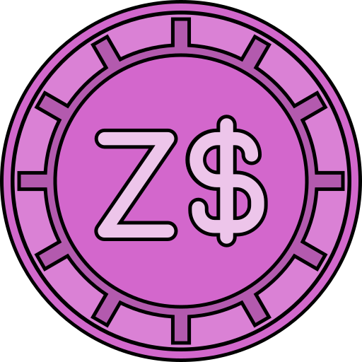 moneta del dollaro dello zimbabwe Generic color lineal-color icona