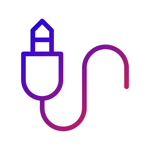connector-aansluitingen Generic gradient outline icoon