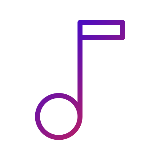 nota musical Generic gradient outline Ícone