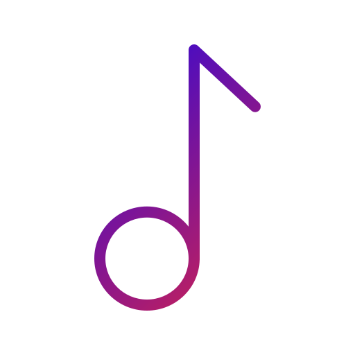 Music note Generic gradient outline icon